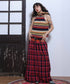 Retro Check Switching Skirt
