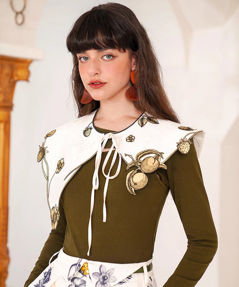 Botanical Embroidered Collar
