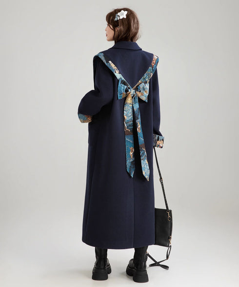 Jacquard Ribbon Cloud Shoulder Coat