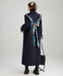 Jacquard Ribbon Cloud Shoulder Coat