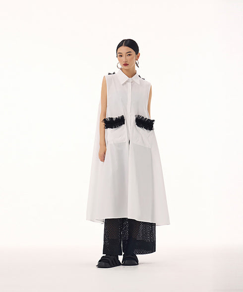 Tulle Line Backless Dress