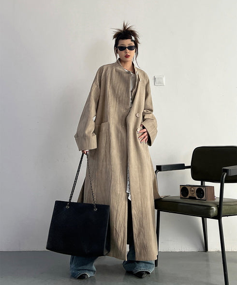 Stand Collar Thin Coat