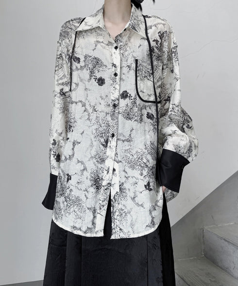 Ink Print Blouse