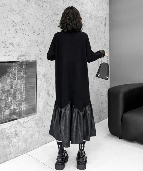 Low-switched Collar Dress