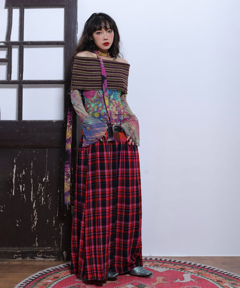 Striped Off-shoulder Top