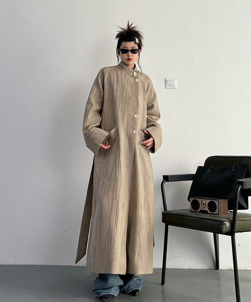 Stand Collar Thin Coat