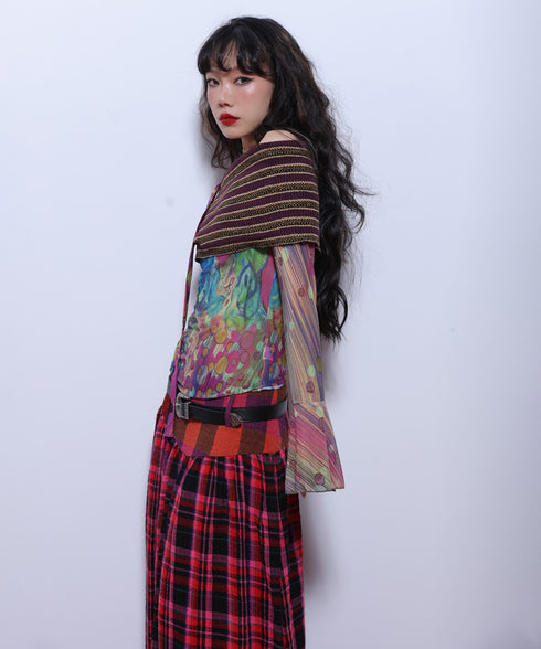 Striped Off-shoulder Top