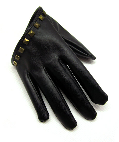 Stud Half Gloves