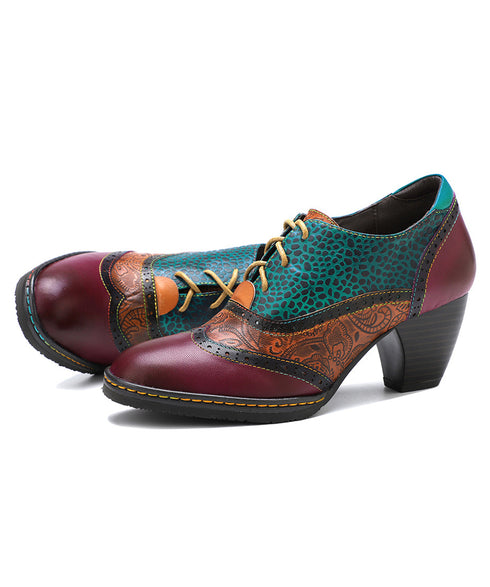 Color Stitch Blocking Bootie