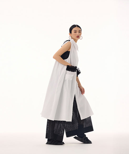 Tulle Line Backless Dress