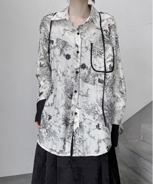 Ink Print Blouse