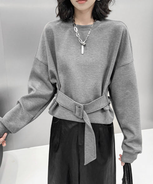 Belt Short Sweatshirt