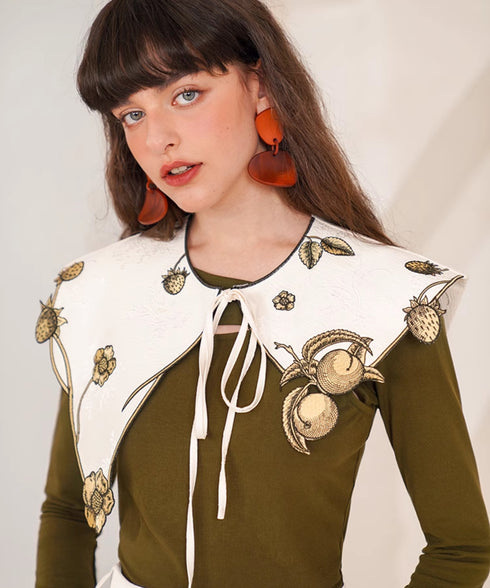 Botanical Embroidered Collar