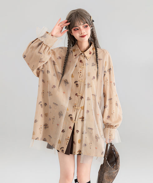 See-through Layered Blouse