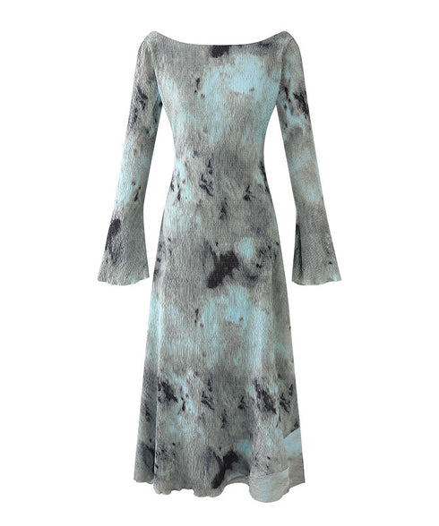 Open Back Pleat Dress