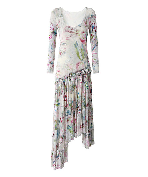 Asymmetric Mesh Dress