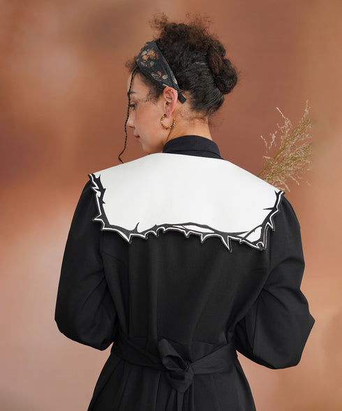 Deer Embroidery Collar Dress