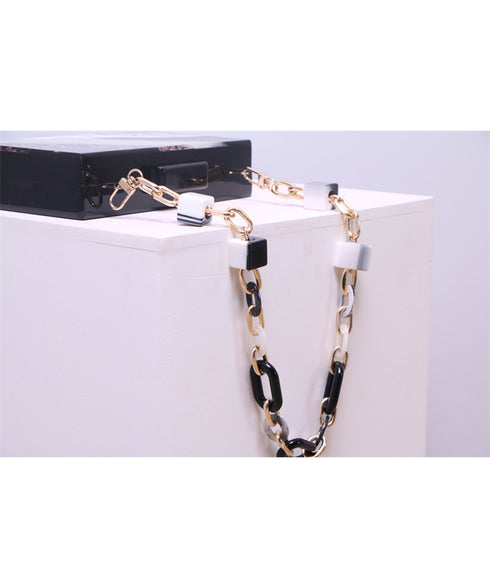 Patchwork Box Chain Shoulder Bag