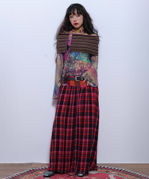 Striped Off-shoulder Top