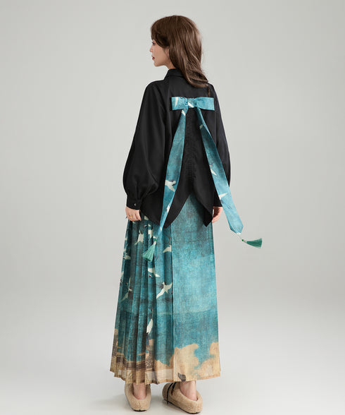 Tassel Ribbon Blouse