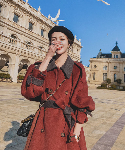 Double Button Long Coat