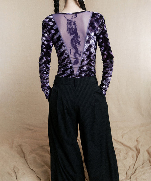 Beaded Low V-neck Hollow Jumpsuit