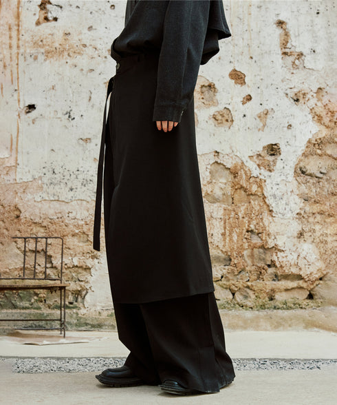 Wrap Skirt & Wide Pants
