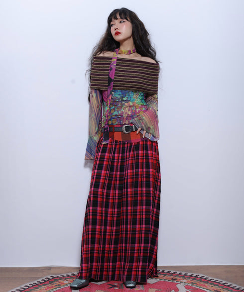 Striped Off-shoulder Top