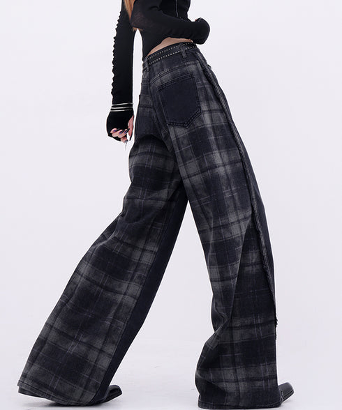 Plaid Switch Jeans