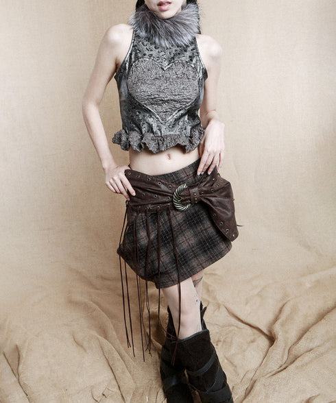 Heart Peplum Top & Collar