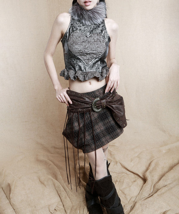 Heart Peplum Top & Collar