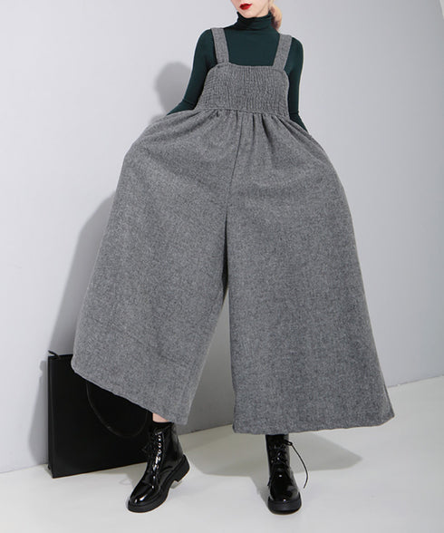 Shirring Chest Overalls