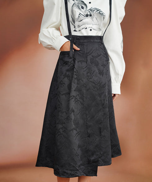 Asymmetrical Embroidered Skirt