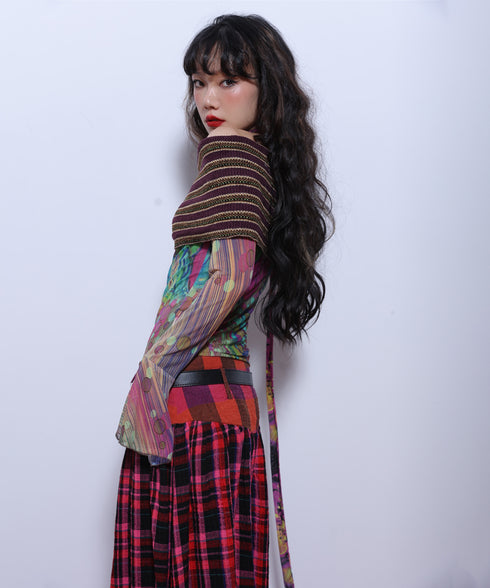 Striped Off-shoulder Top