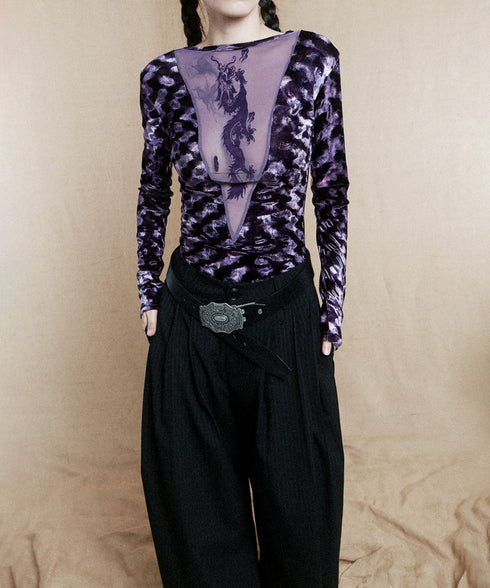 Beaded Low V-neck Hollow Jumpsuit