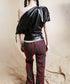 Striped Low Waist Bootcut Pants
