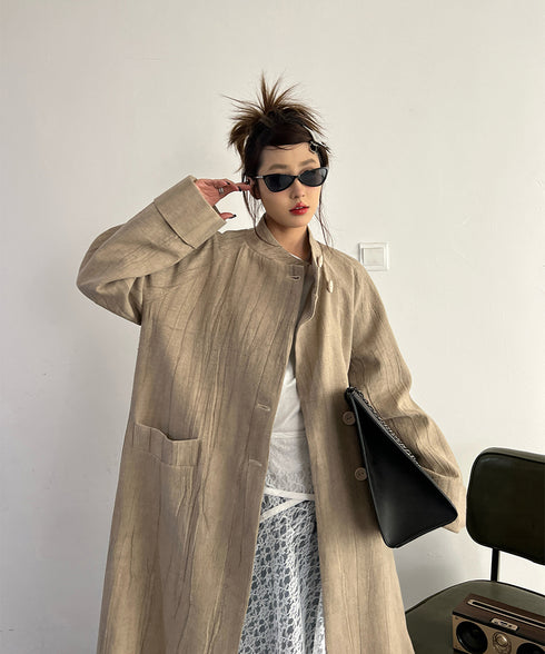 Stand Collar Thin Coat