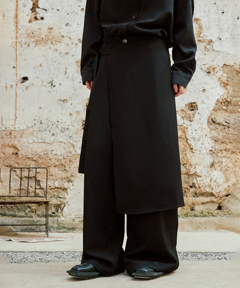 Wrap Skirt & Wide Pants