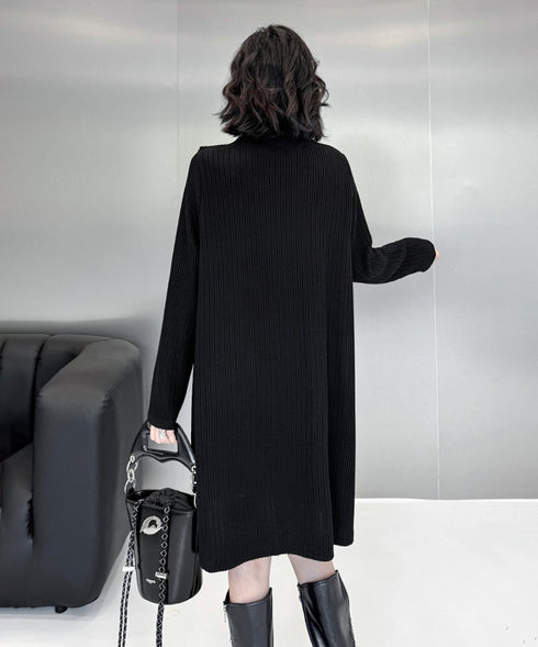 Half Turtleneck Knit Dress