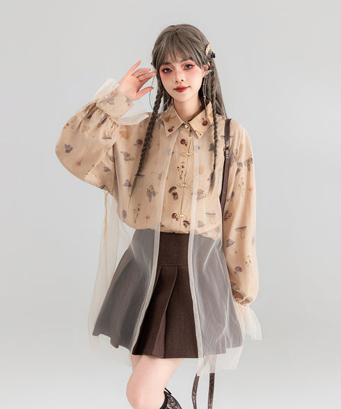 See-through Layered Blouse