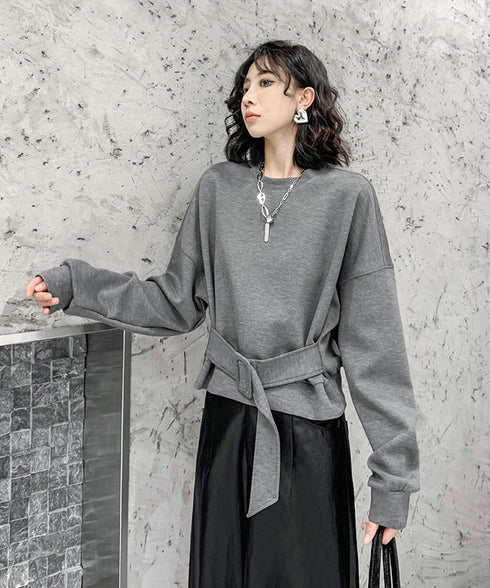 Belt Short Sweatshirt