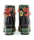 Colorful Strap Flower Short Boots