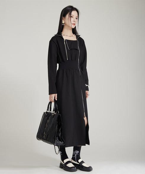Double Zip Slit Dress