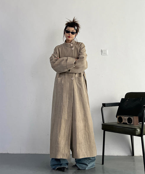 Stand Collar Thin Coat