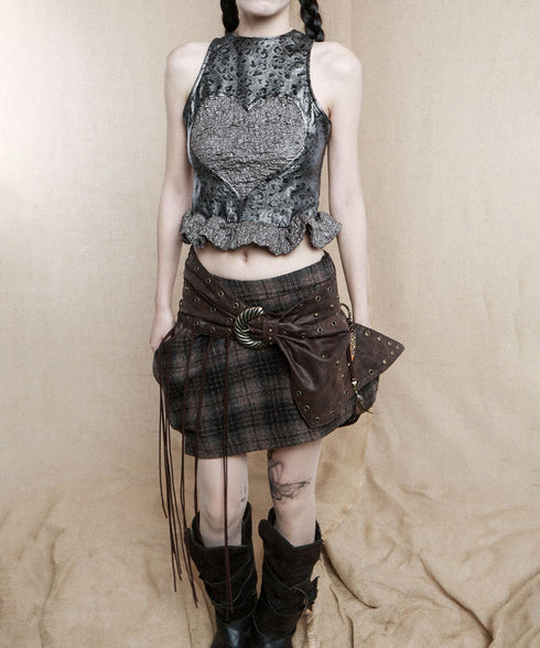 Heart Peplum Top & Collar