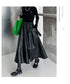 Splicing Zipper Flare Skirt