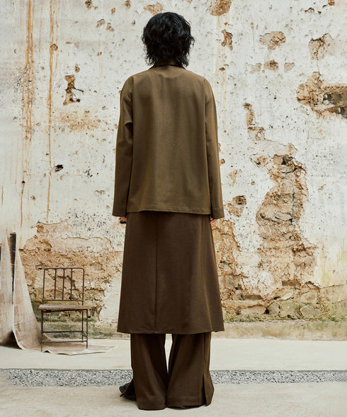 Retro Button Stand Collar Blouse