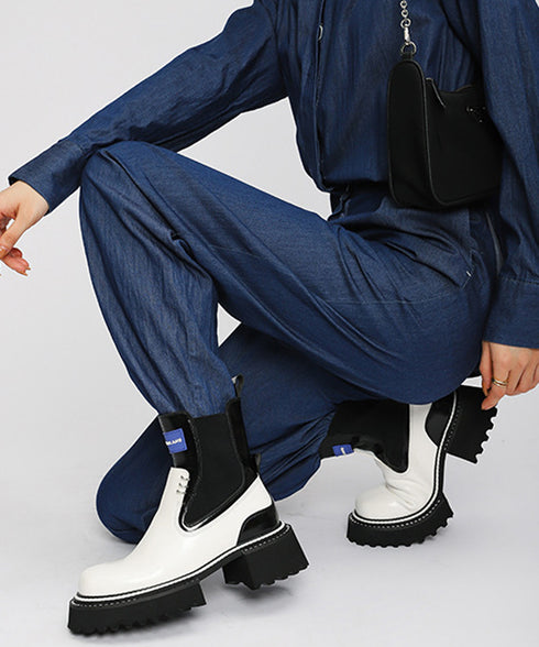 Color Block Side Gore Boots