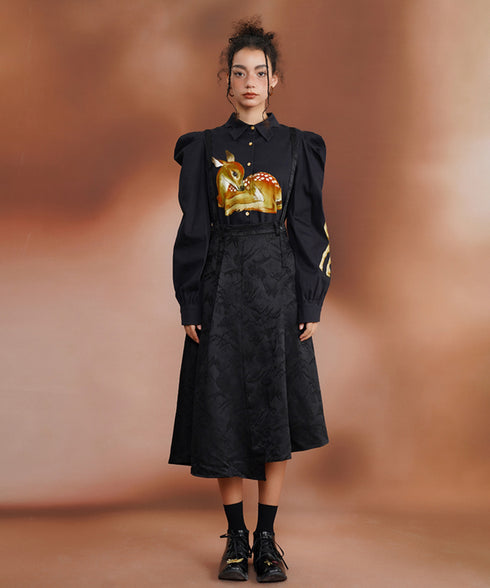 Asymmetrical Embroidered Skirt