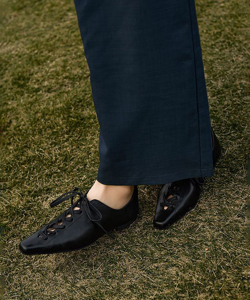 Lace Up Flat Shoes